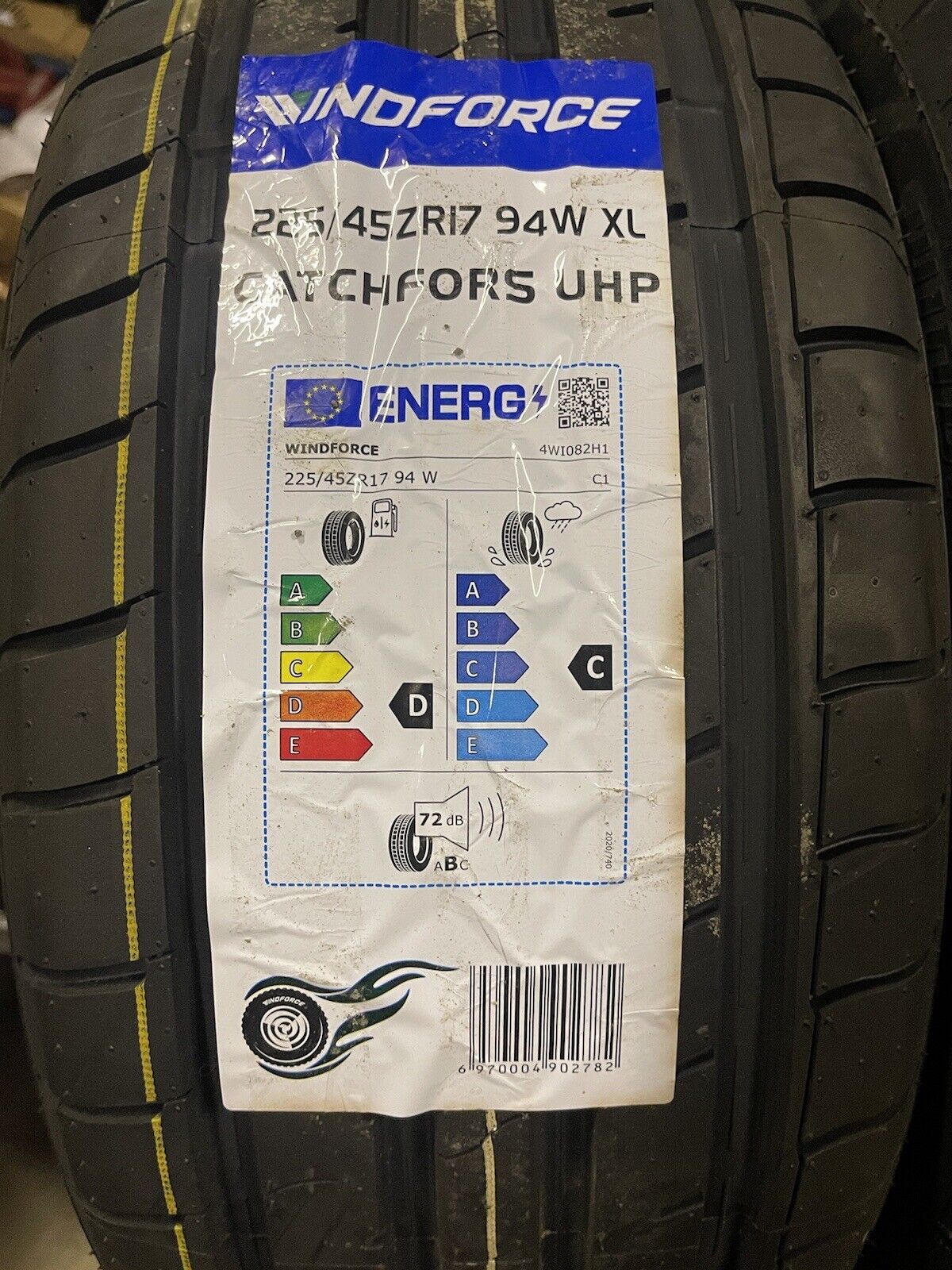 1x 225/45/17 Zr Windforce Uhp Tyres M+S Golf Polo Passat A4 BMW I30 Astra Vectra