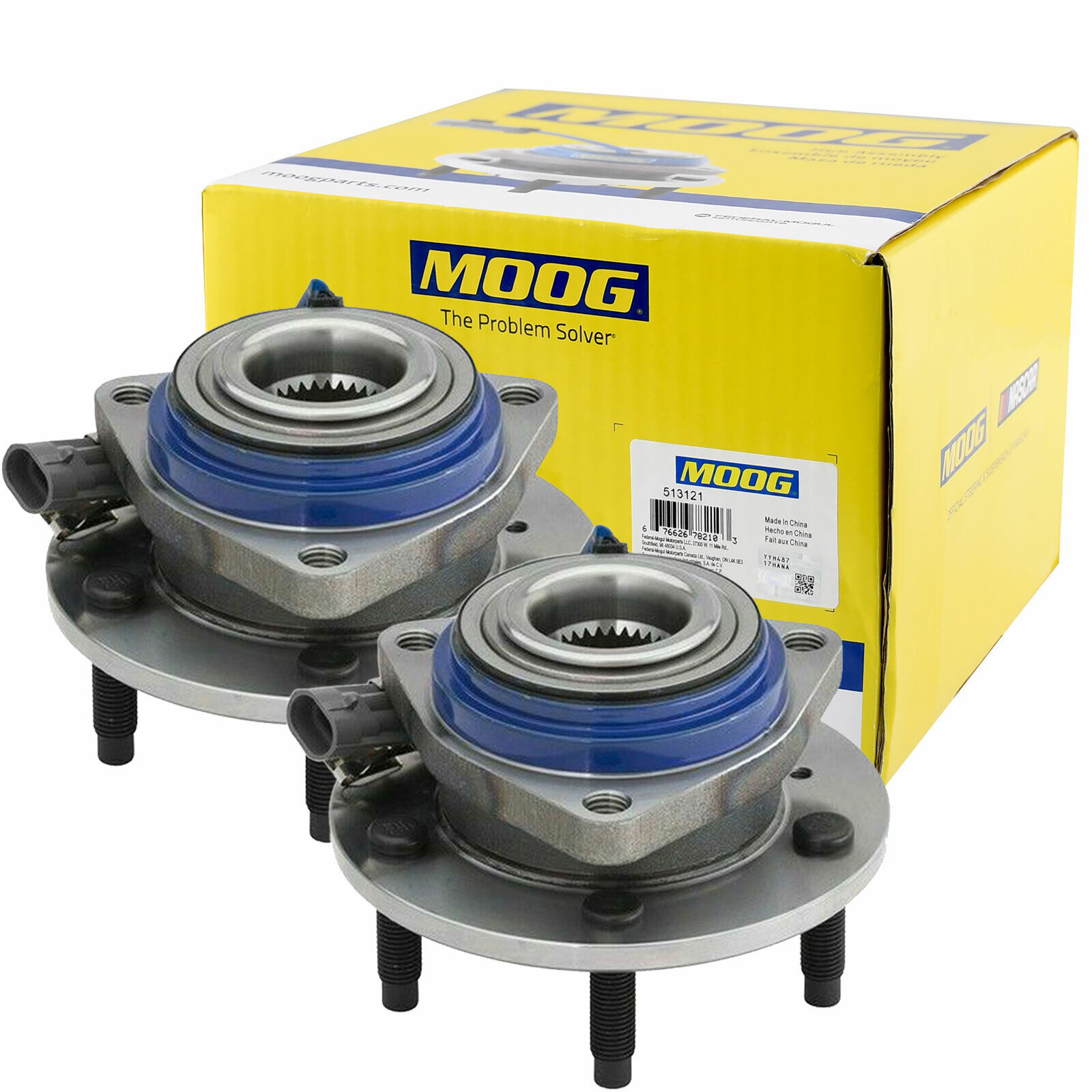 MOOG Front Wheel Bearing Hub Assembly Pair For Chevy 00-13 Impala，97-05 Venture