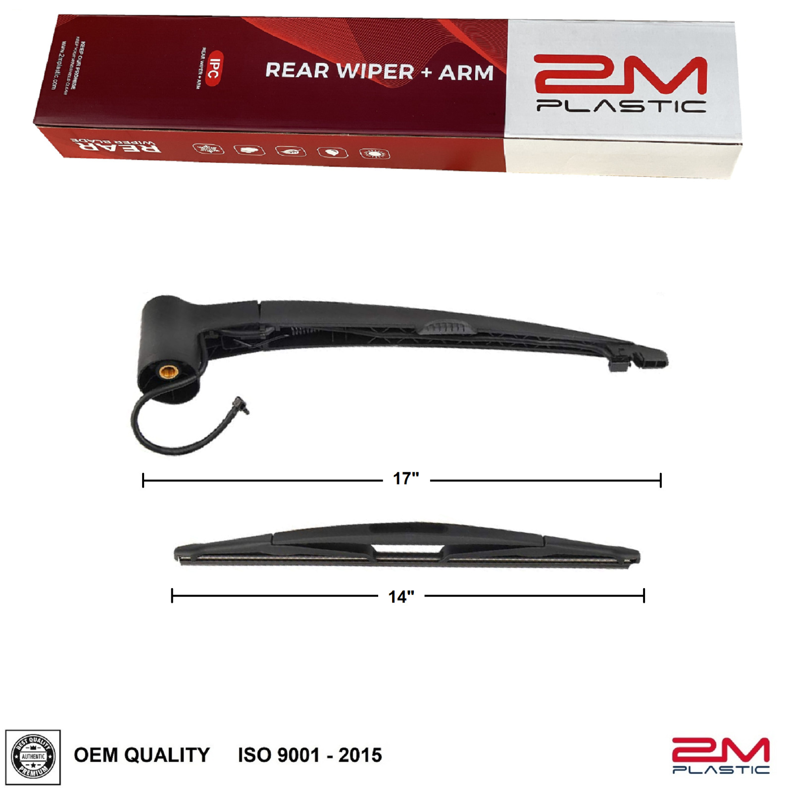 Rear Wiper Arm & Blade For GMC Envoy Chevy Trailblazer 07-09 Buick Rainier 06-07