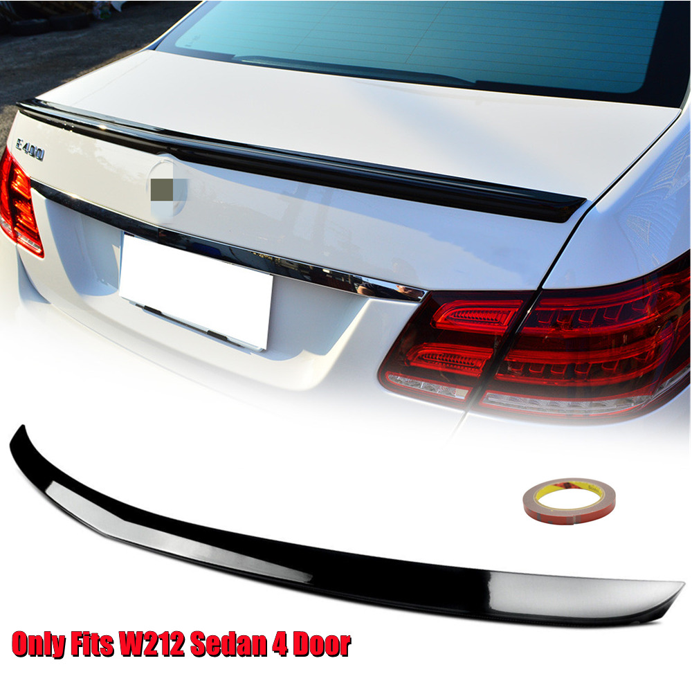 FOR 10-16 MERCEDES E CLASS W212 & E63 AMG STYLE GLOSS BLACK TRUNK SPOILER WING