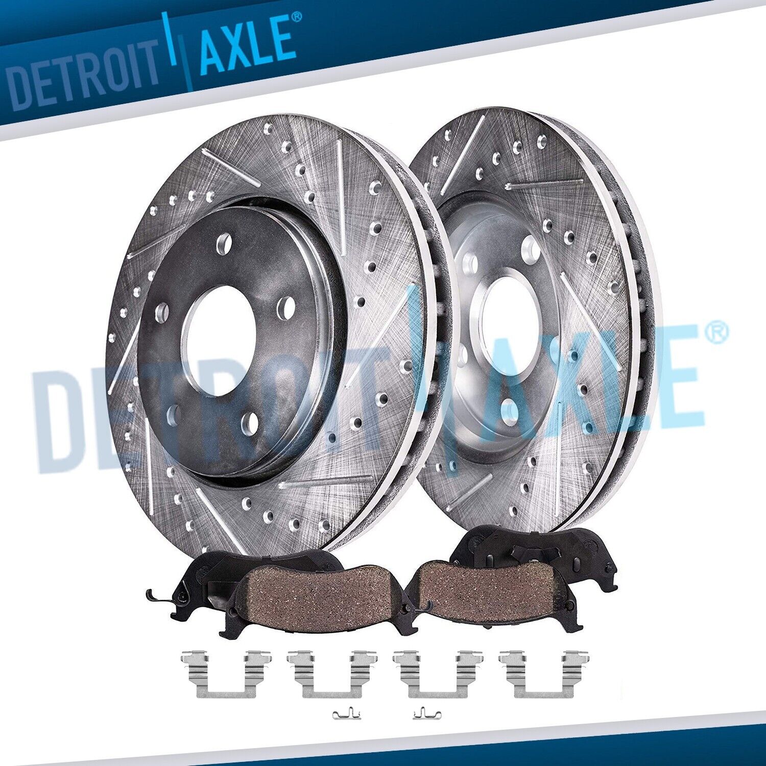Front Drilled Rotors + Brake Pads for 2006 2007 2008 2009 2010 2011 Chevy HHR