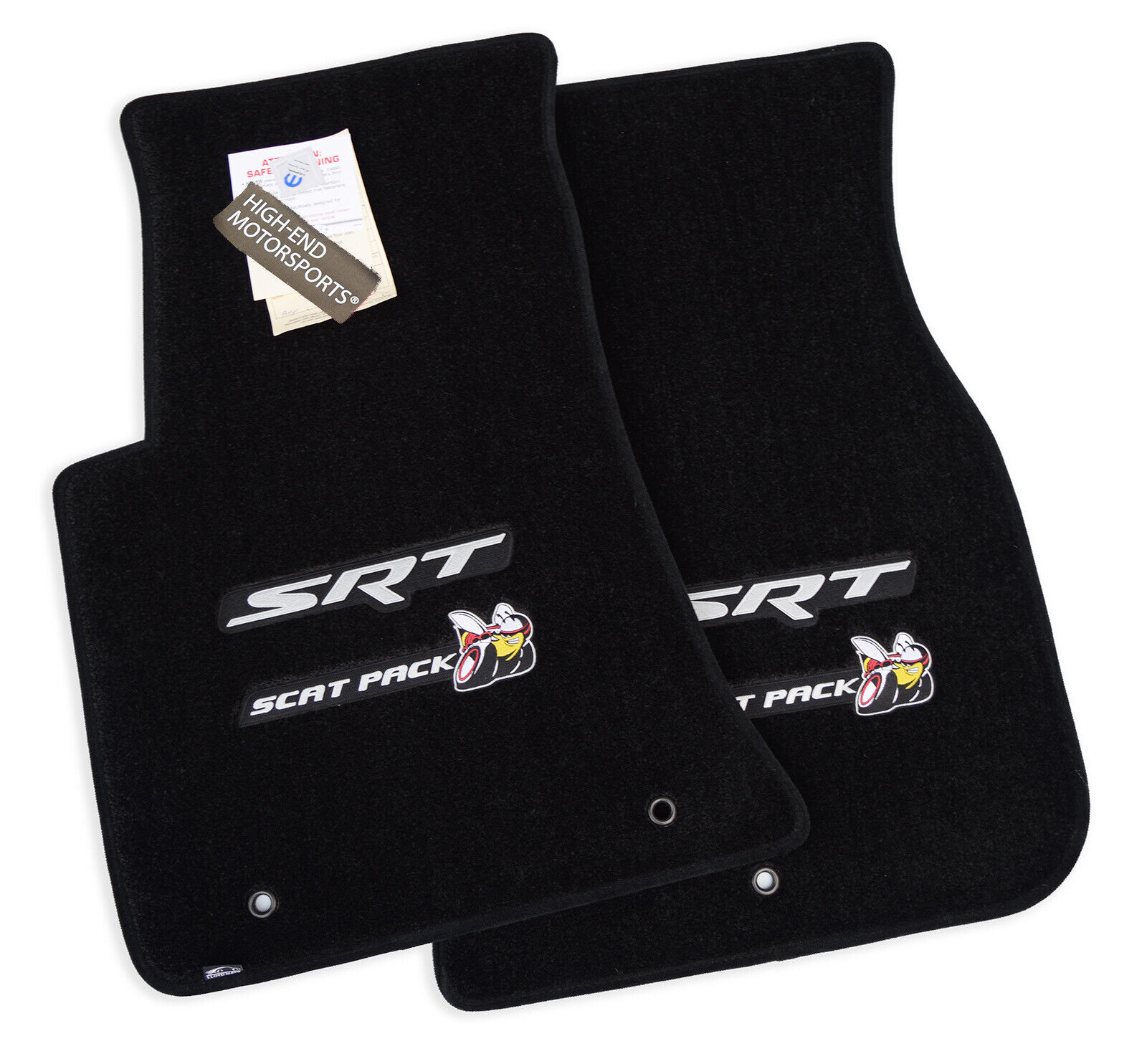NEW Dodge Challenger Floor Mats Scat Pack SRT - Silver Logos - INSTOCK