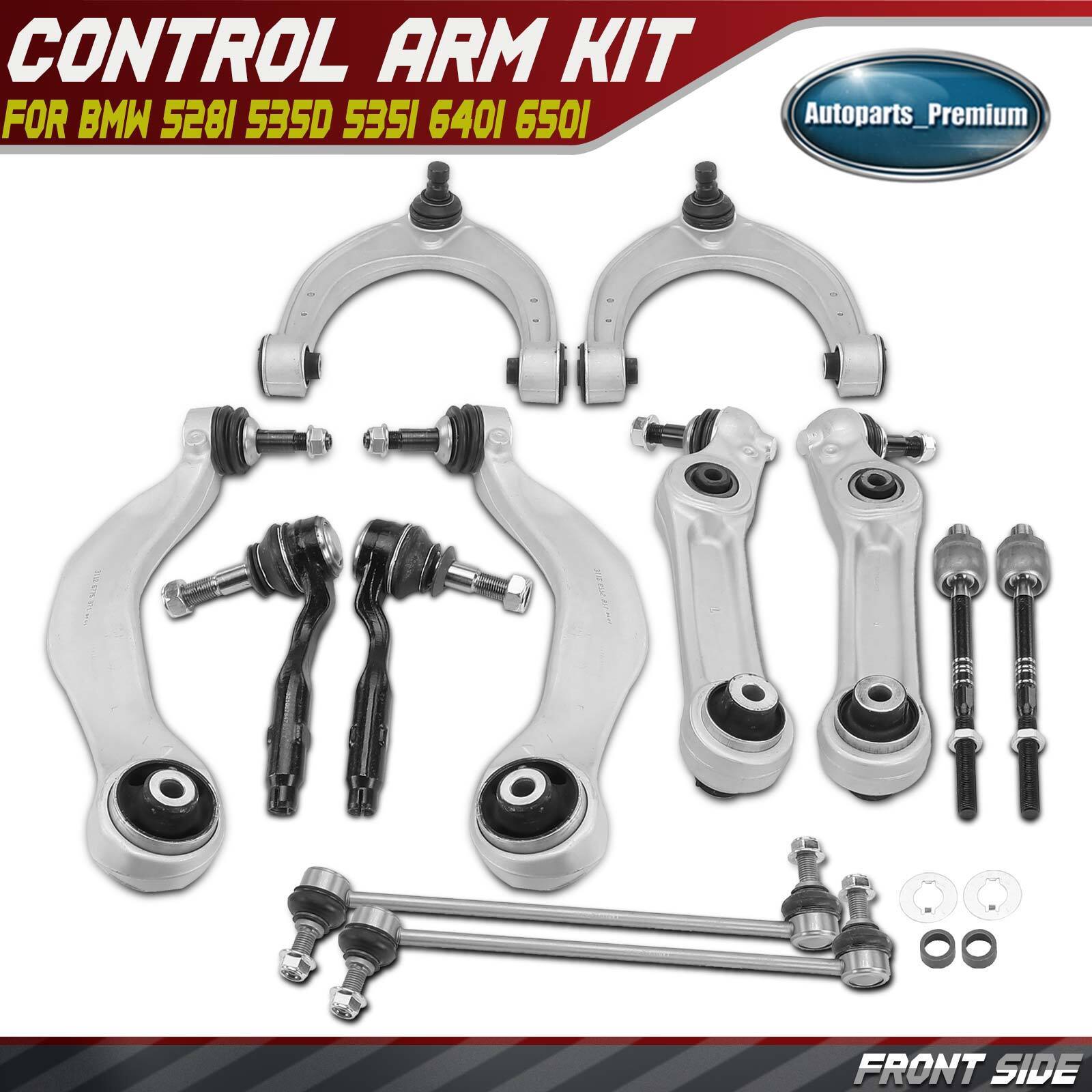 12Pcs Front Control Arm&Ball Joint Assembly Sway Bar Link for BMW 528i 535d 535i