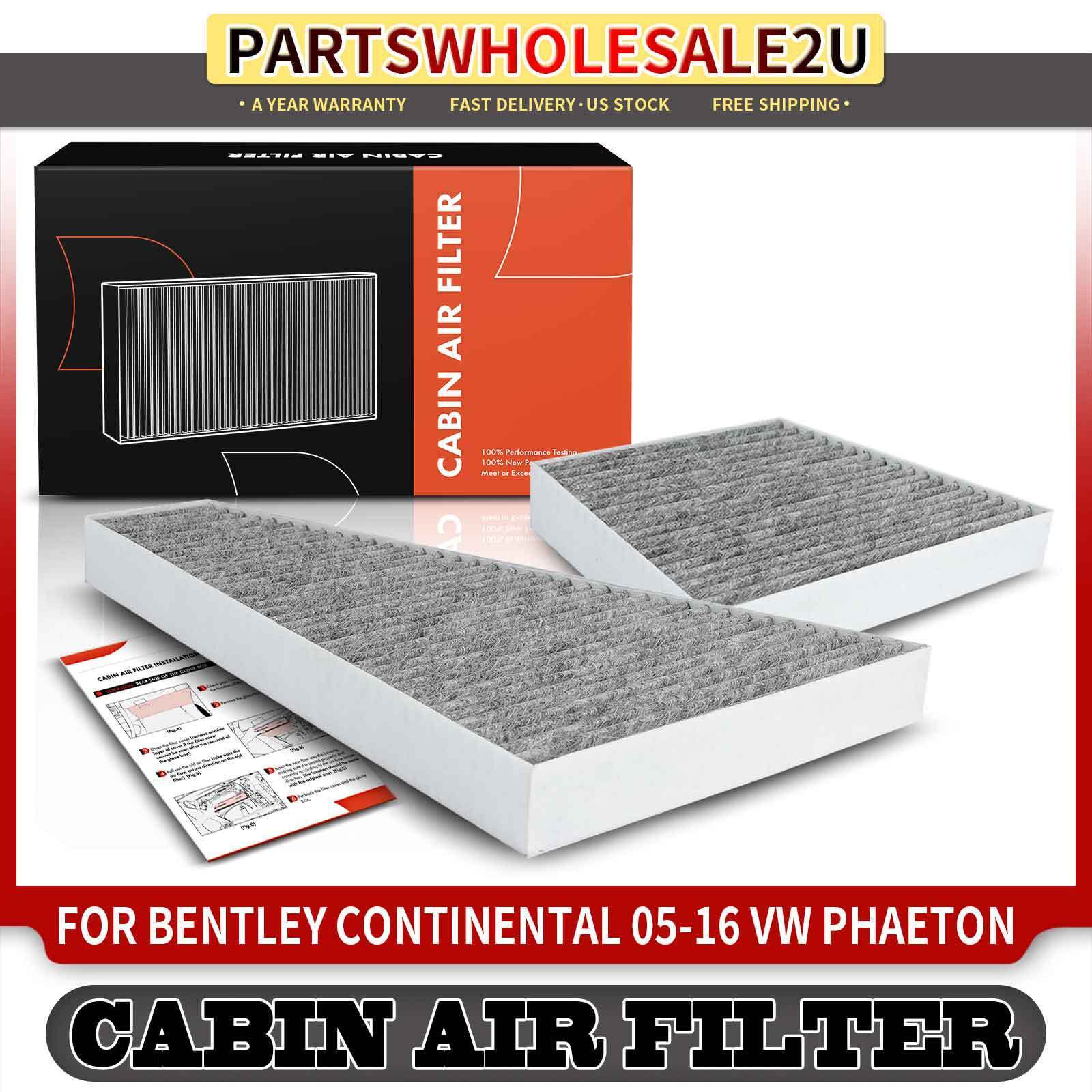 2x Activated Carbon Cabin Air Filter for Bentley Continental VW Phaeton 04-06