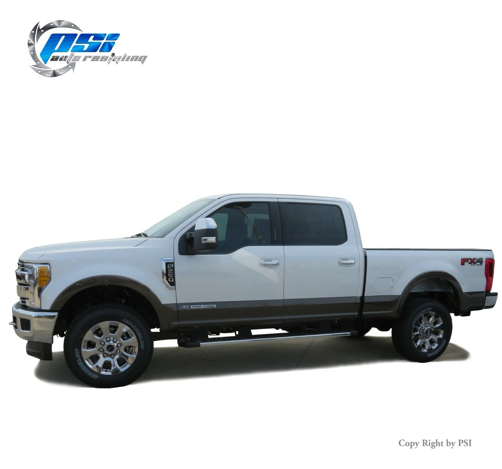 OE Style Fender Flares Fits Ford F-250, F-350 Super Duty 17-21 Paintable Finish
