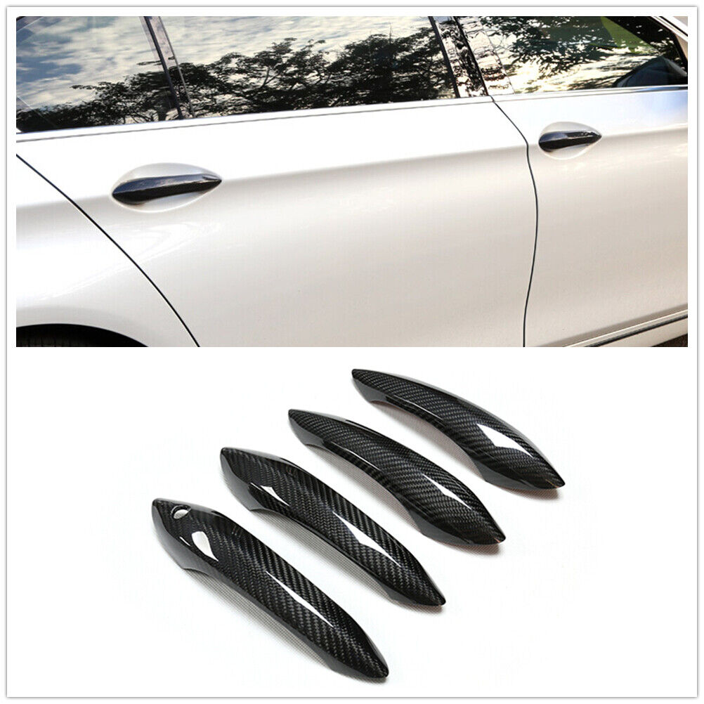 Carbon Fiber Door Handles Cover Trim For BMW 5 6 7 Series 5GT F10 AA