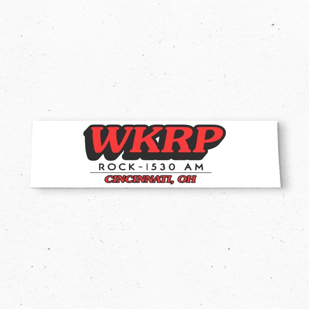 WKRP 1530 AM Cinncinati OHIO Bumper Sticker - Radio Vintage Style Vinyl 80s 90s