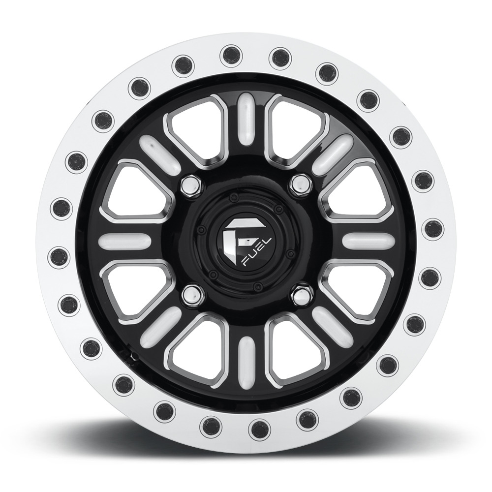 Fuel Hardline Beadlock | Gloss Black and Milled| Polaris 4x156 | Fuel UTV Wheels