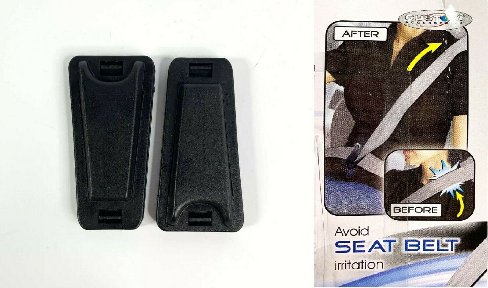  Pair Seat Belt Clips Comfort Adjuster No Neck Tention Of The Seatbelt Auto Car 