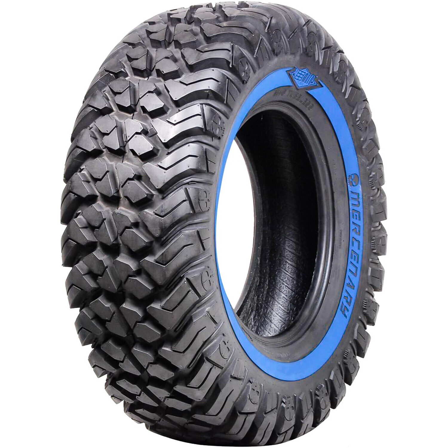 4 Vee Moto Mercenary 30x10.00R15 30x10R15 8 Ply (Blue) AT A/T ATV UTV Tires