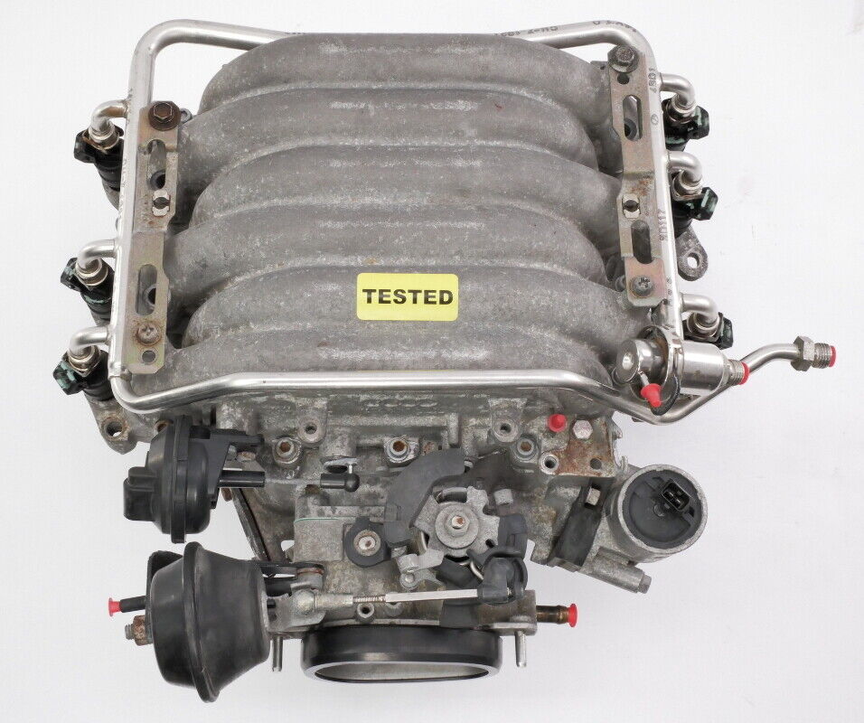 Intake Manifold 1993 Audi 90 CS 2.8 V6 AAH Throttle Body Injectors 078 133 205 D