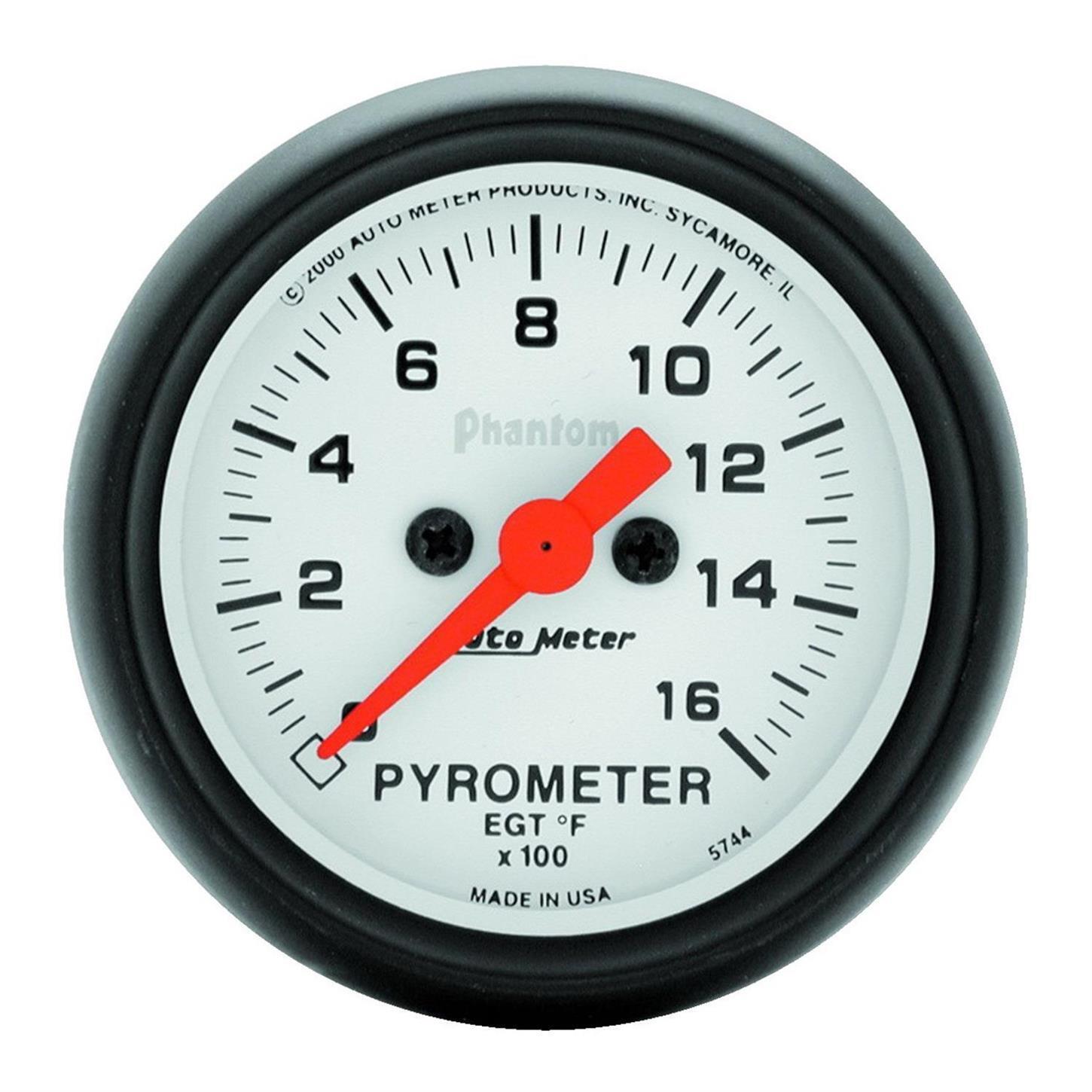 AutoMeter 5744 Phantom Digital Stepper Motor Pyrometer Gauge