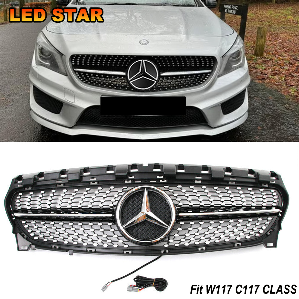 LED Grill Grille For Mercedes 2013-2019 C117 W117 CLA200 CLA250 CLA180 CLA45AMG