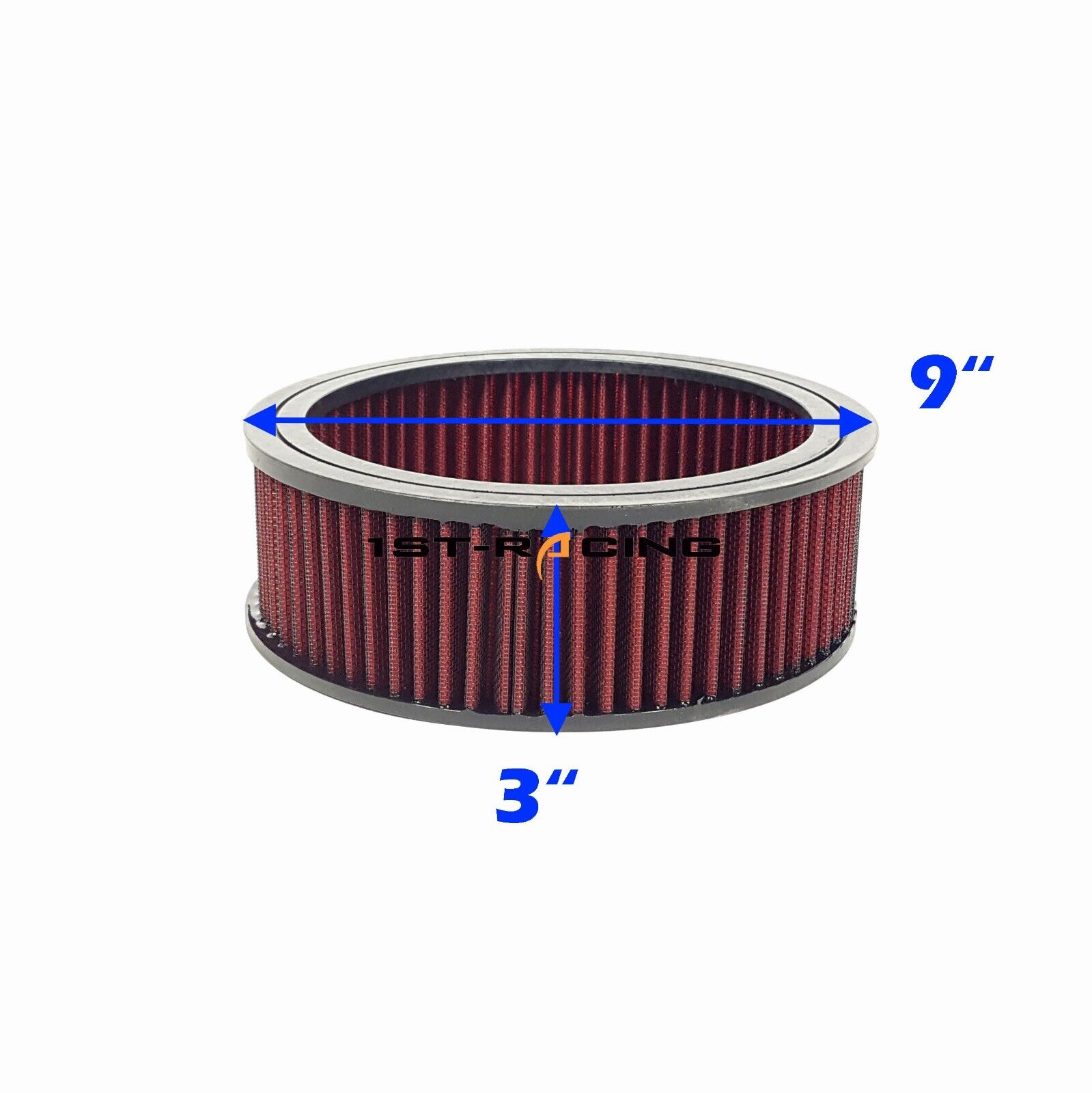 9''x9''x3'' Round Washable Air Cleaner Element Filter For GM 307 327 350 383 400