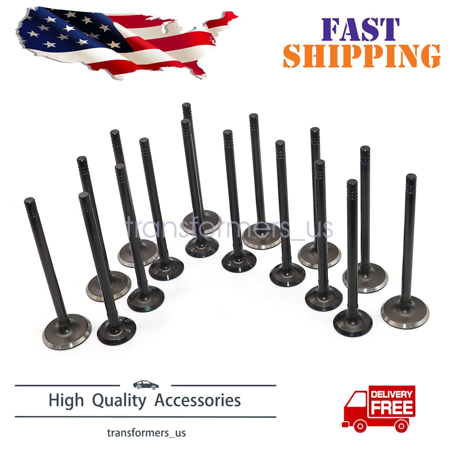NEW Exhaust Intake Valve Kit Fits For 2011-2017 Ford Fiesta L4 1.6L DOHC 16V