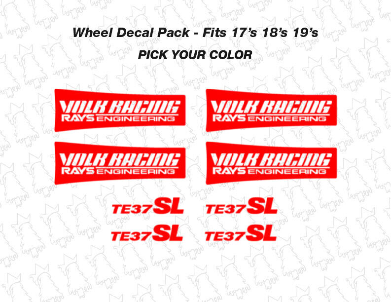 Wheel Rim Decals for TE37 SL Volk Racing Rays Engineering stickers JDM wheels 