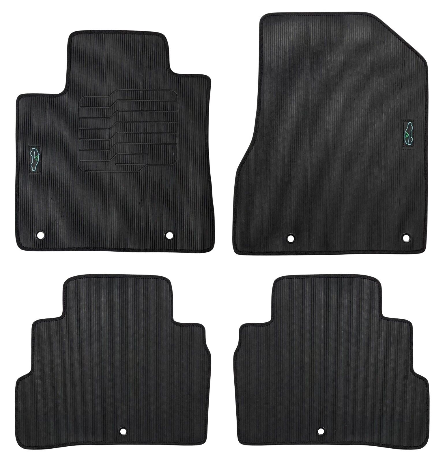 All Weather Floor Mats For 2019 to 2024 Nissan Murano Front & Rear Black ecoMats