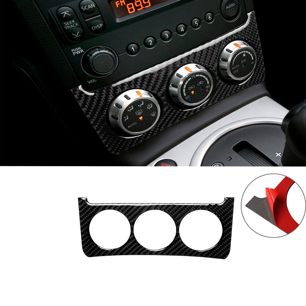 Carbon Fiber Interior Console Switch Trim Sticker Cover For Nissan 350Z 2006-09