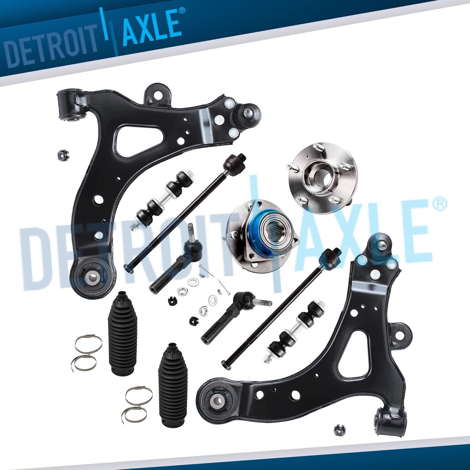 FWD Front Lower Control Arms Wheel Hubs for 2003 - 2007 Buick Rendezvous Aztek