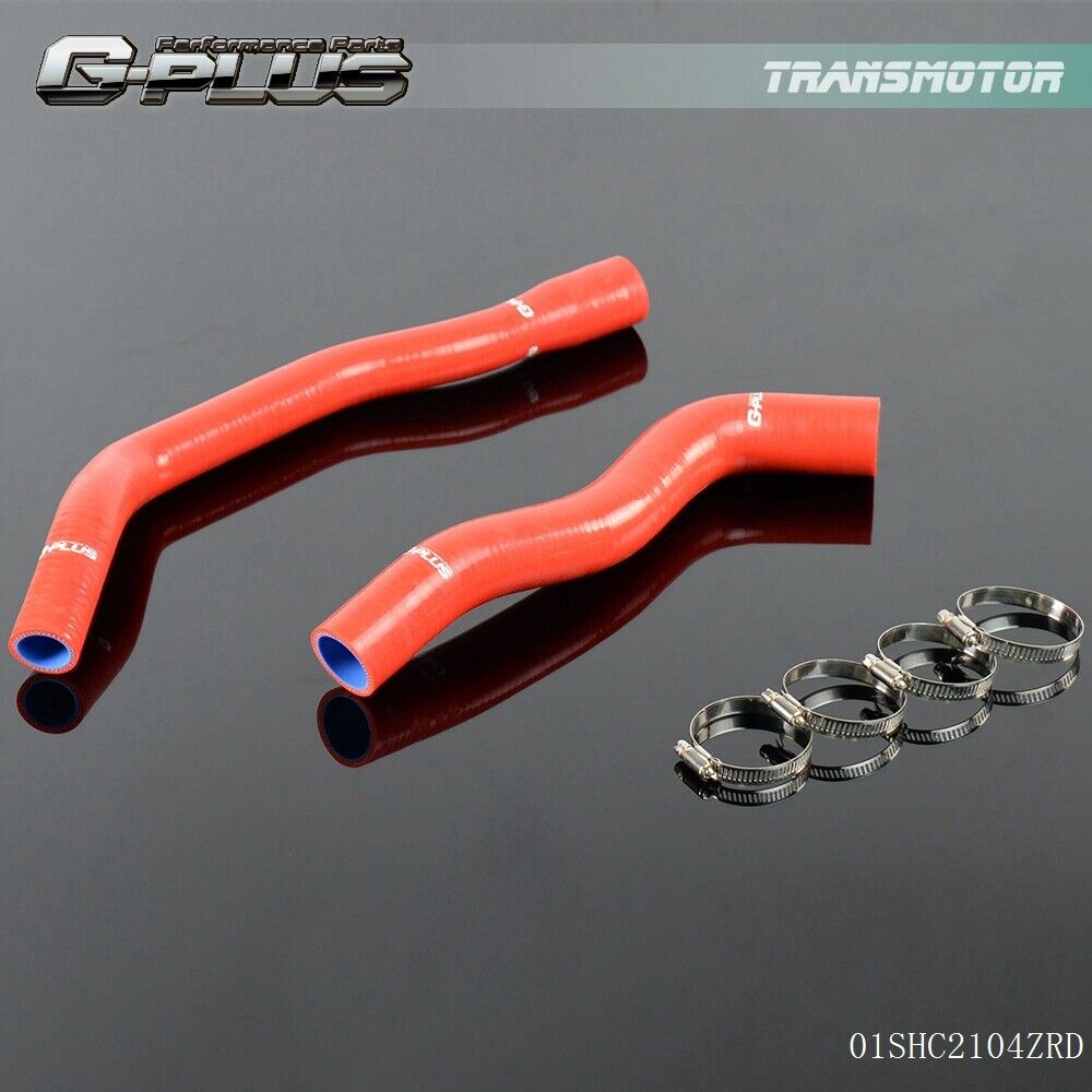 Fit For Wira 1.3L 1.5L 1993-1997 B/E Silicone Radiator Hose + Clamps Kit Red 