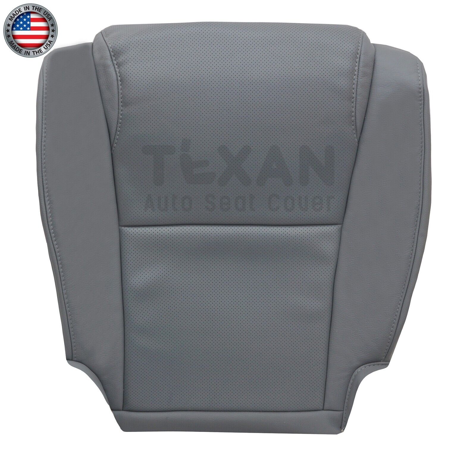 For 2007 to 2013 Toyota Sequoia Driver Bottom Perforated Leather Seat Cover Gray