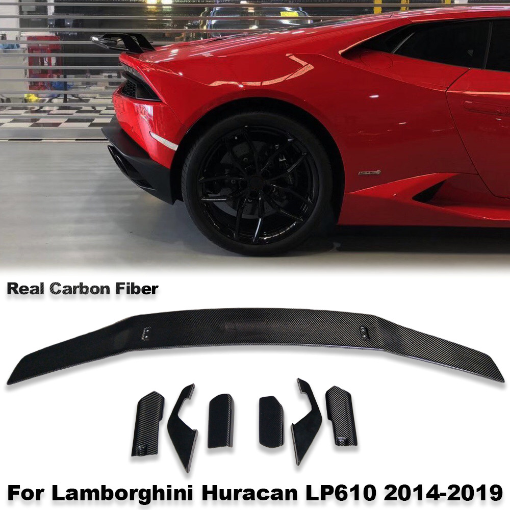 Carbon Fiber Tail Wing Rear Trunk Spoiler For Lamborghini Huracan LP610 2014-19