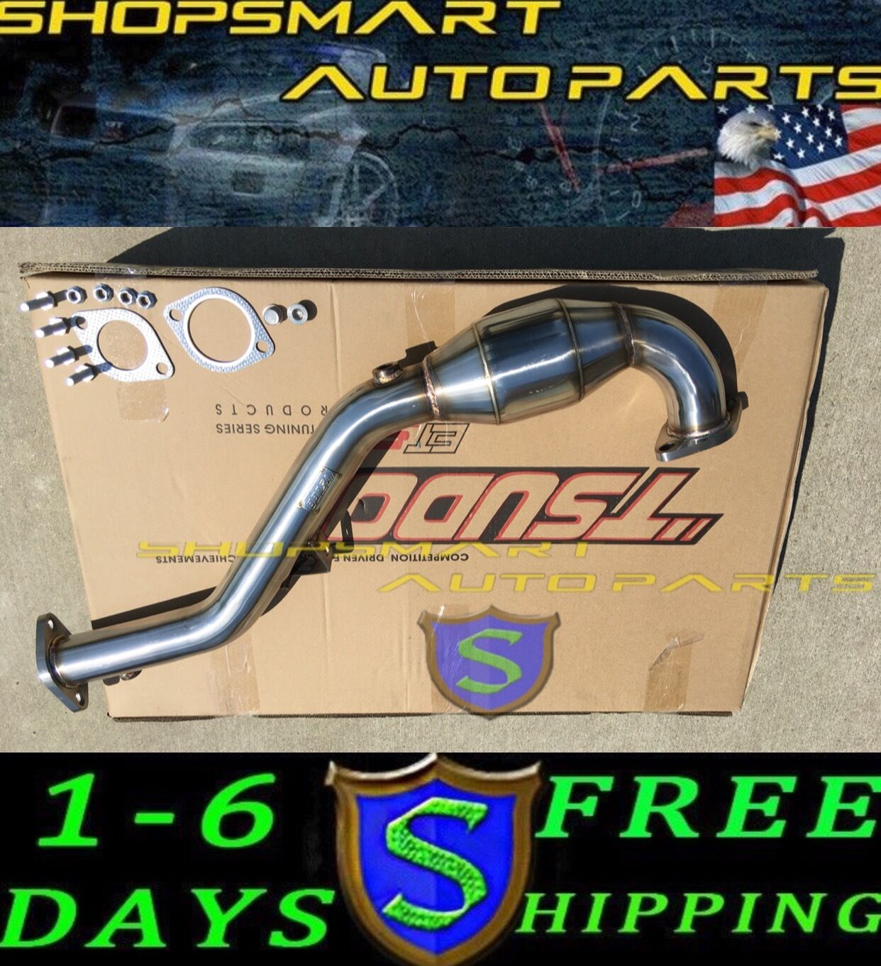 TSUDO STAINLESS pipe  FOR IMPREZA 2.5 RS 1997-2005 