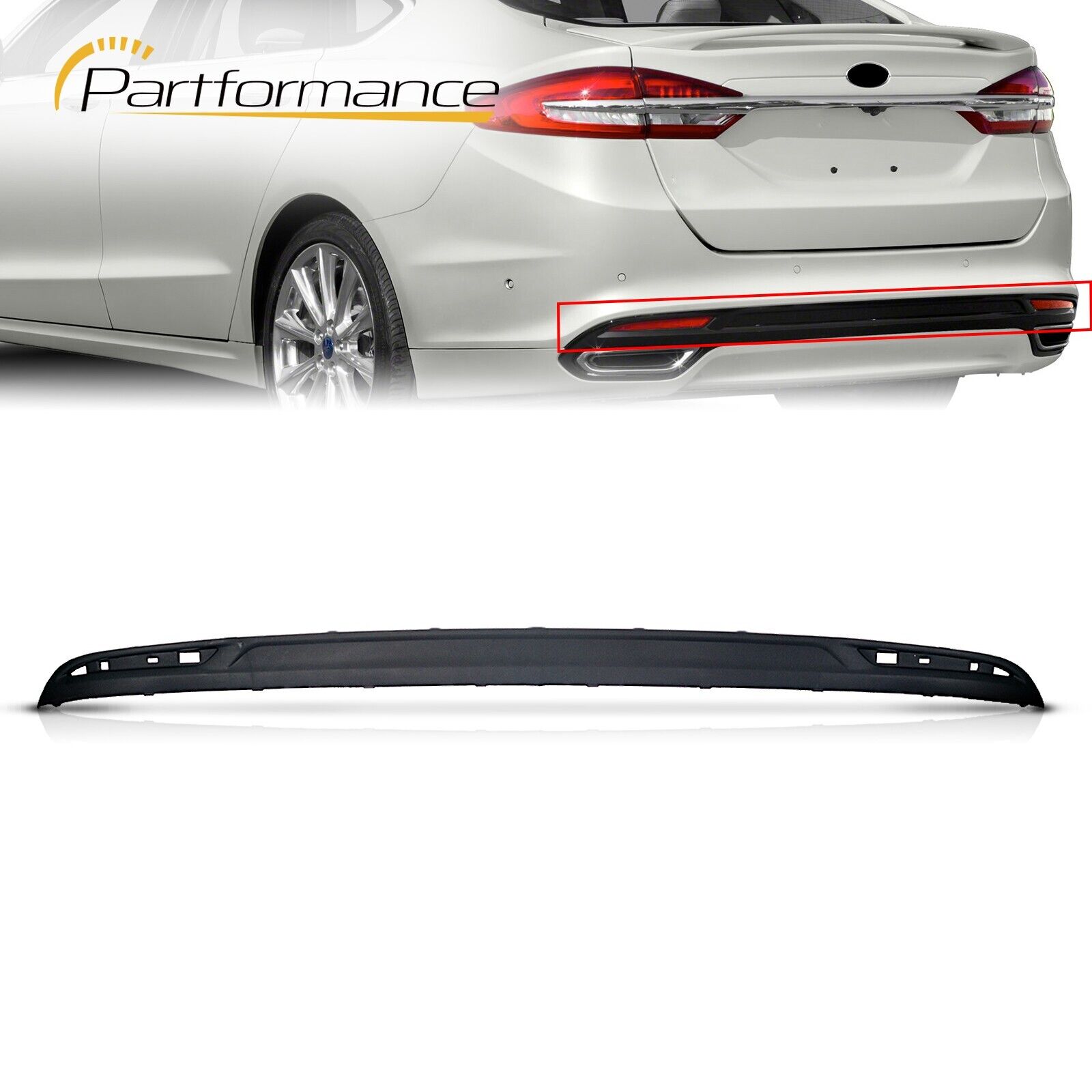 Rear Bumper Trim Valance Panel For 2013-2018 Ford Fusion DS7Z17K922AA