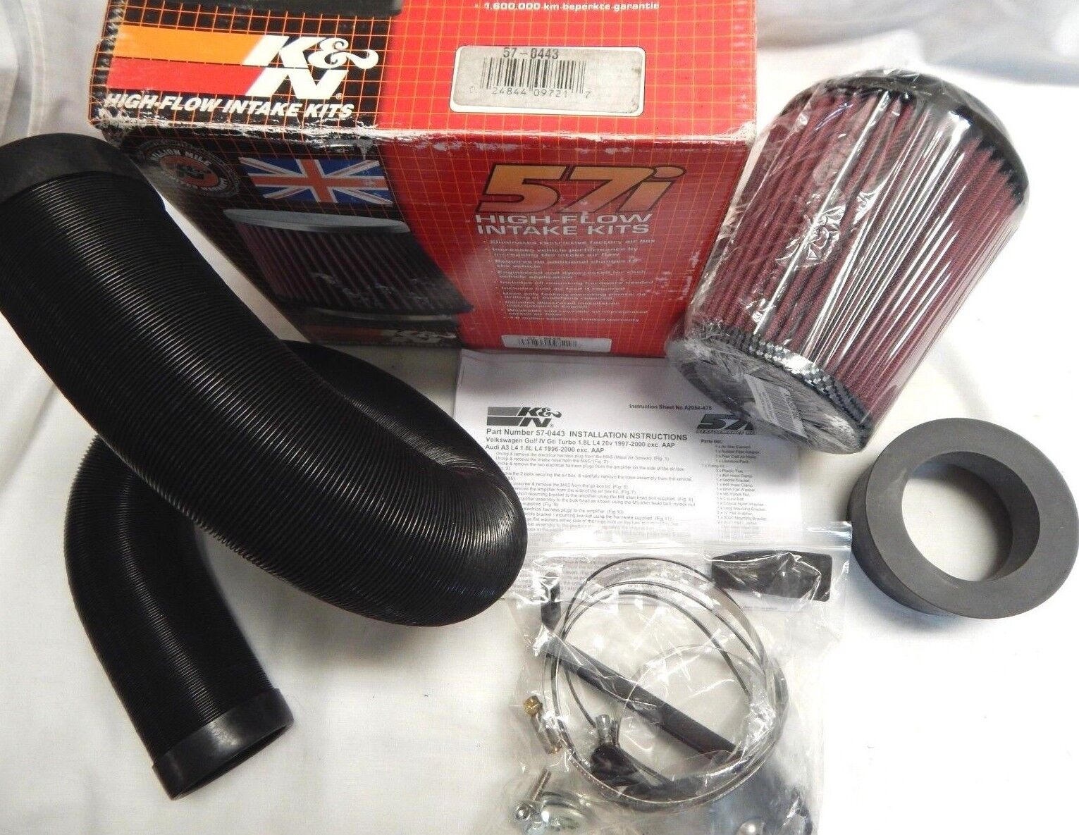 K&N  57-0443 Cold Air Intake Filter Kit 