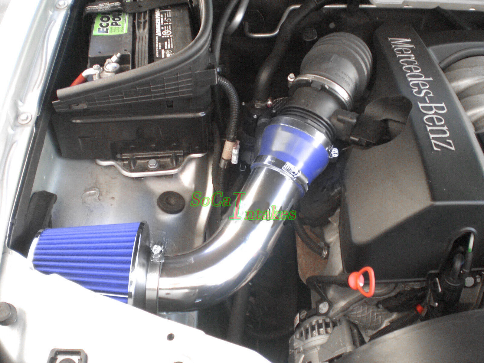 Blue Air Intake Kit & Filter For 1998-2002 Mercedes E320 E430 ML320 CLK320