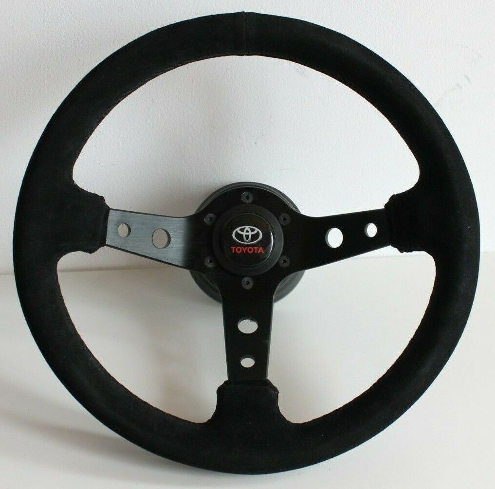 Steering Wheel fits For TOYOTA Celica Supra Mr2 Corolla Hiace  Alcantara Leather