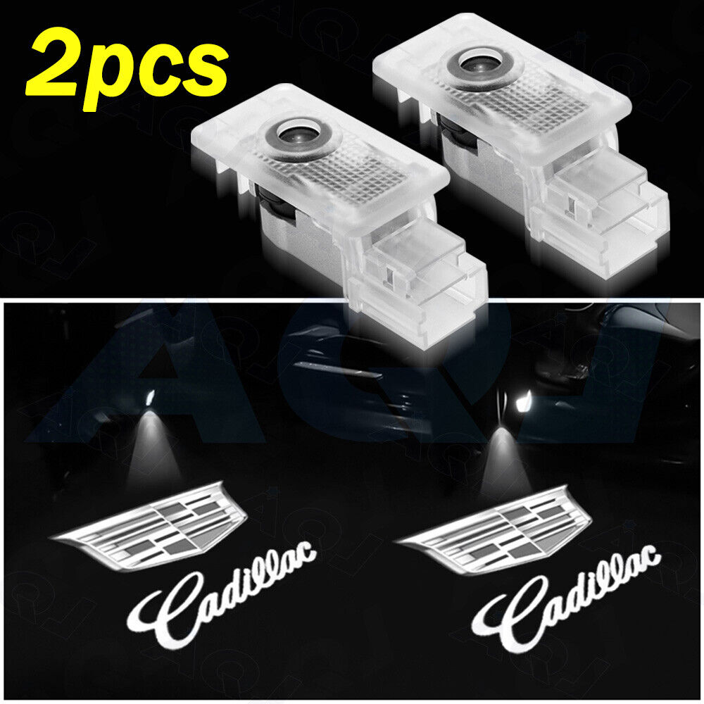 2pcs Ghost LED Door Step Courtesy Shadow Lights For Cadillac ATS SRX XT5 XTS CT6