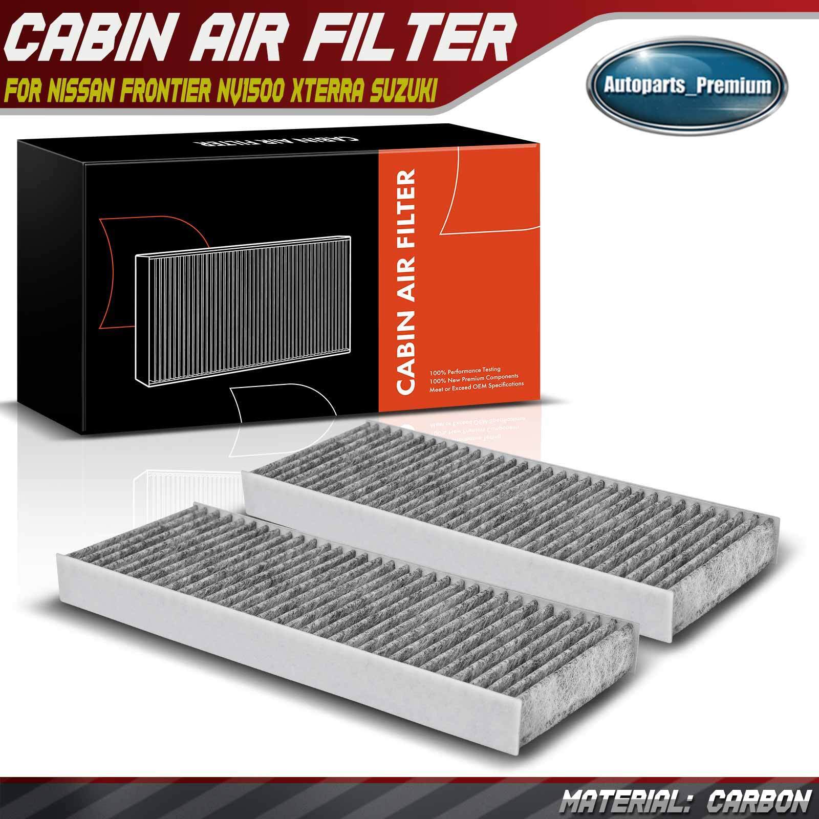 2x Activated Carbon Cabin Air Filter for Nissan Frontier NV1500 Xterra Equator