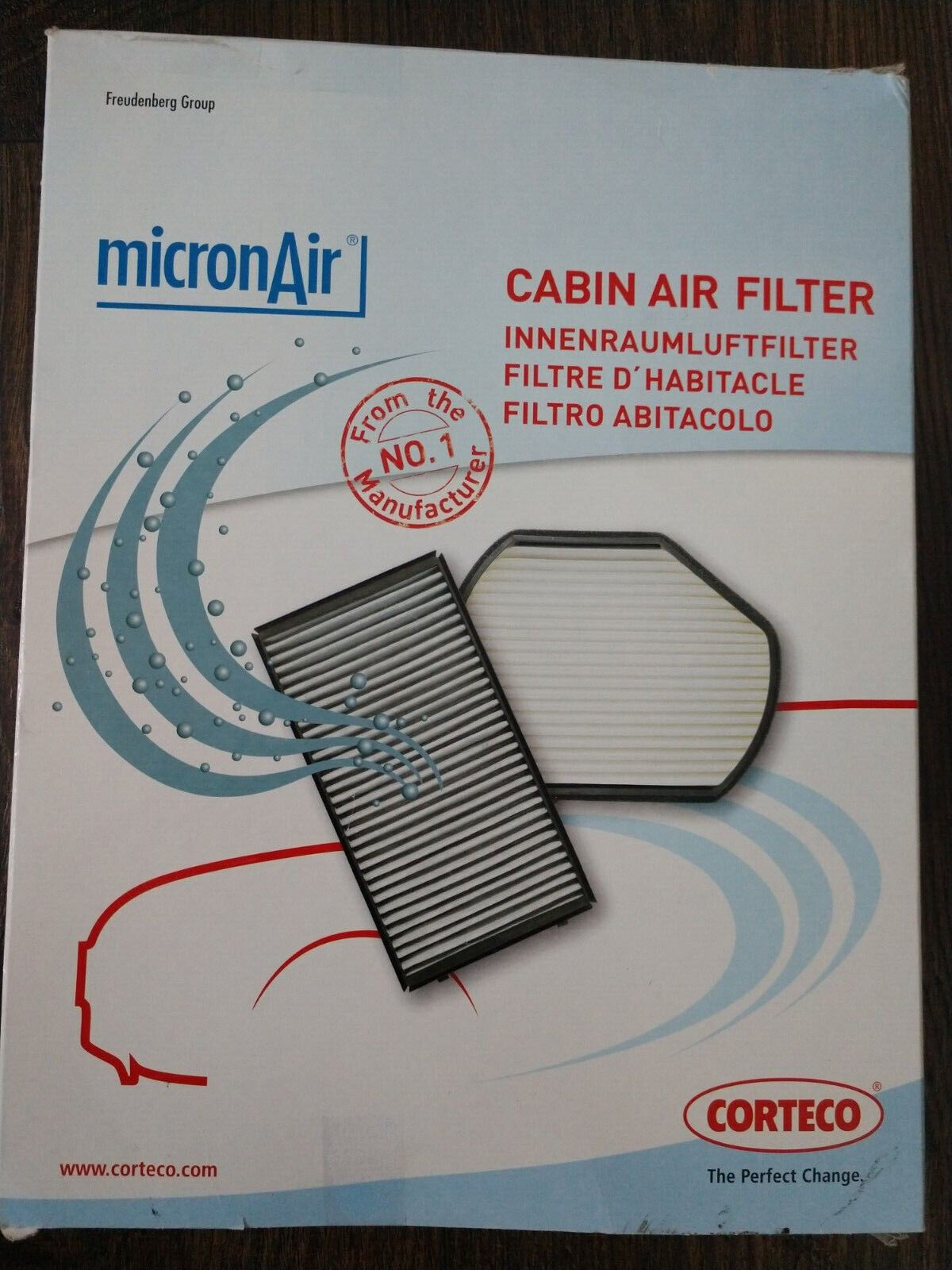 Set of 2 Cabin Air Filter CORTECO Microair OEM For Mercedes W210 W215 W220