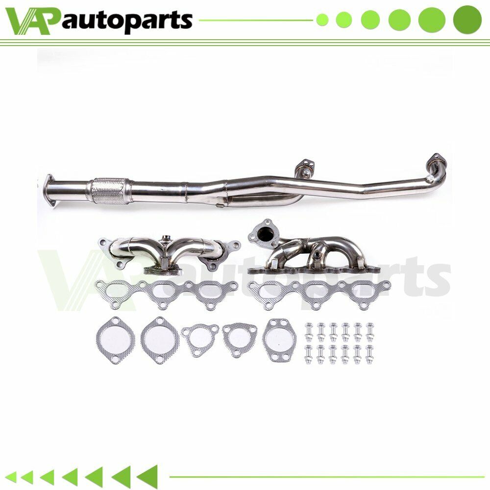 FOR MIT 3000GT VR-4 GTO STEALTH RACING TURBO MANIFOLD HEADER+DOWNPIPE EXHAUST V6