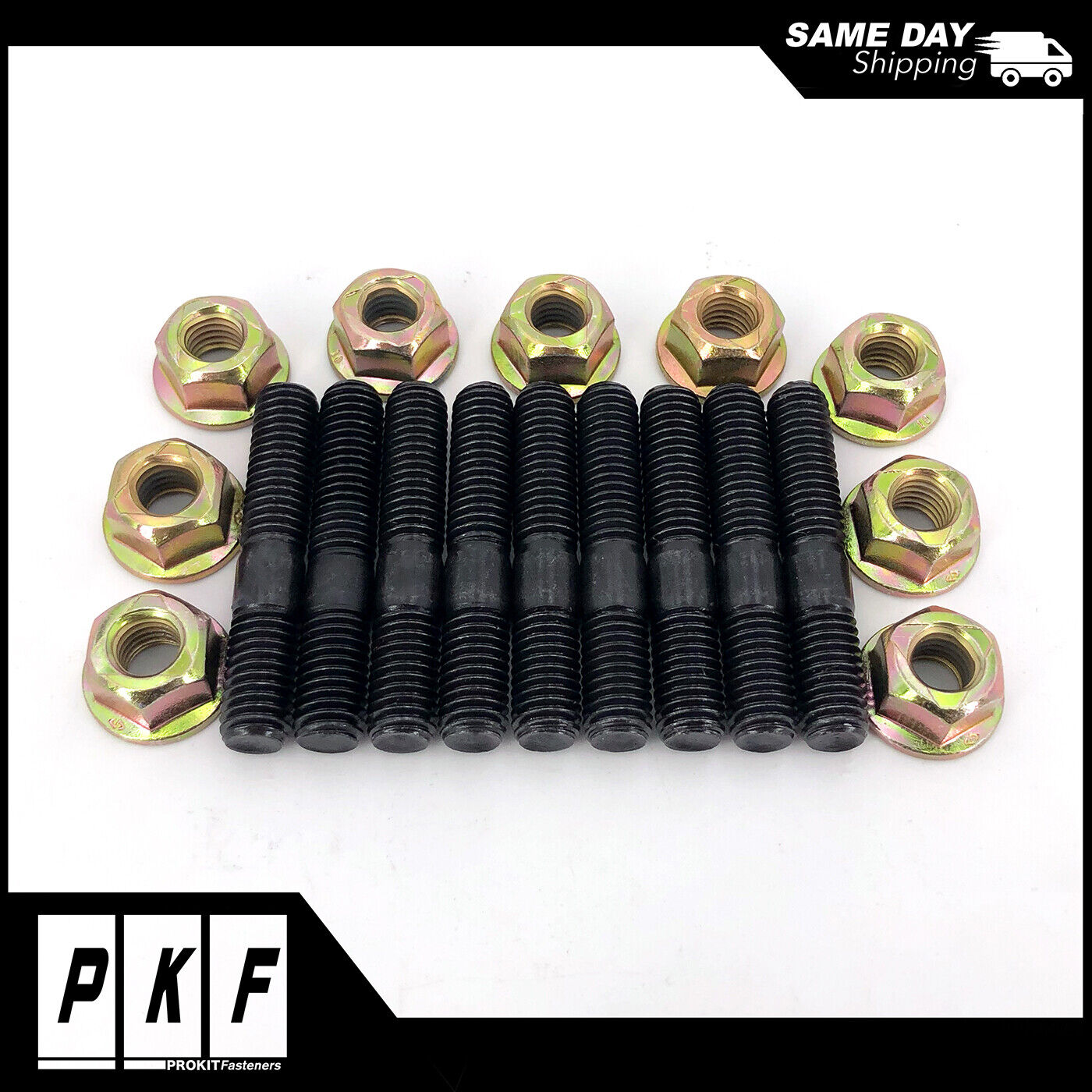 Exhaust Manifold STUDS with Lock Nuts For Honda Acura B/D Series