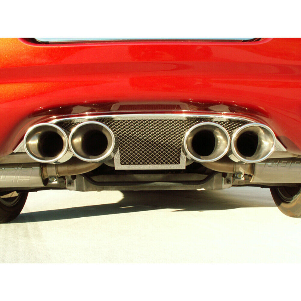 Polished Stainless Steel Laser Mesh Exhaust Filler Panel for 1997-2004 Corvette