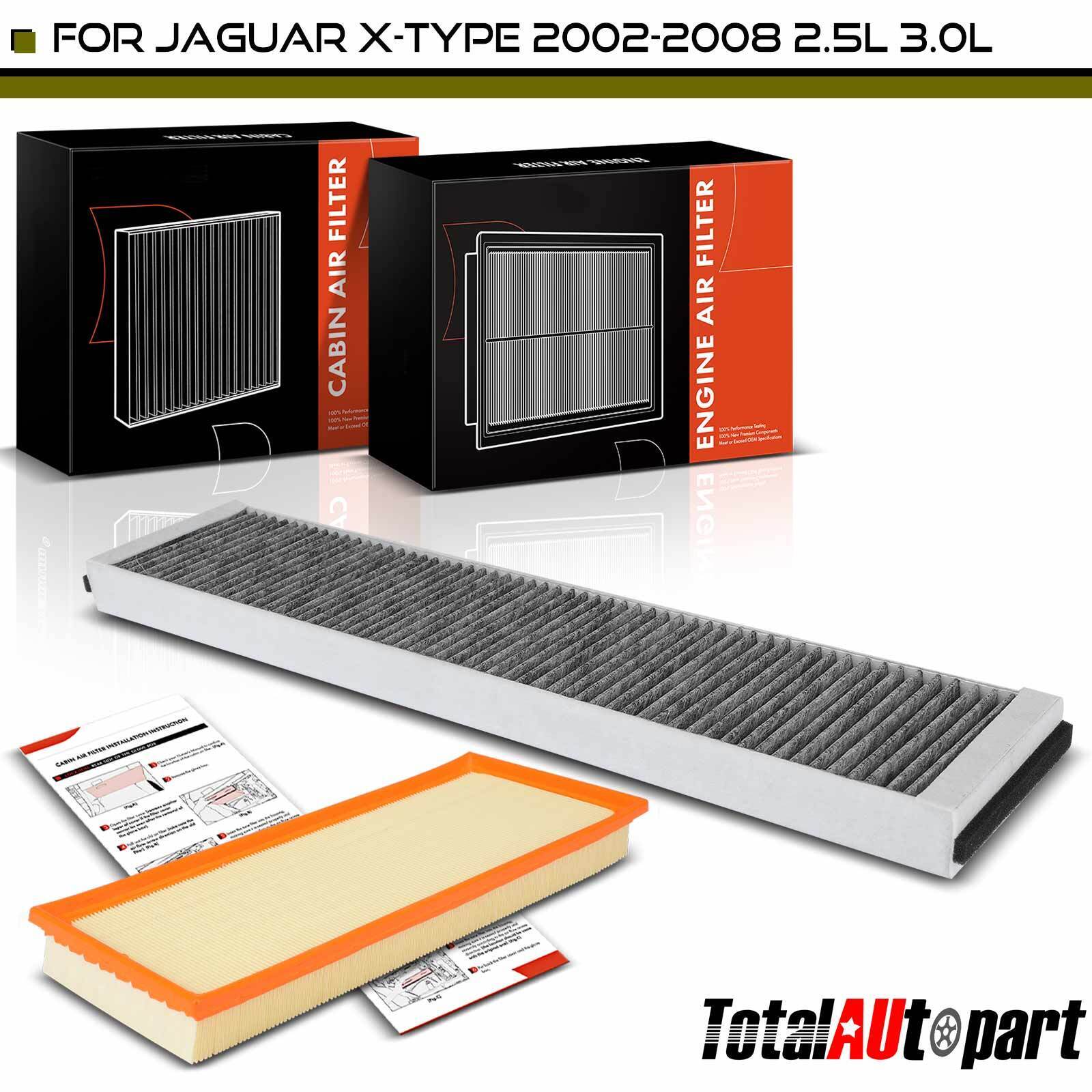 New 1x Engine & 1x Activated Carbon Cabin Air Filter for Jaguar X-Type 2002-2008