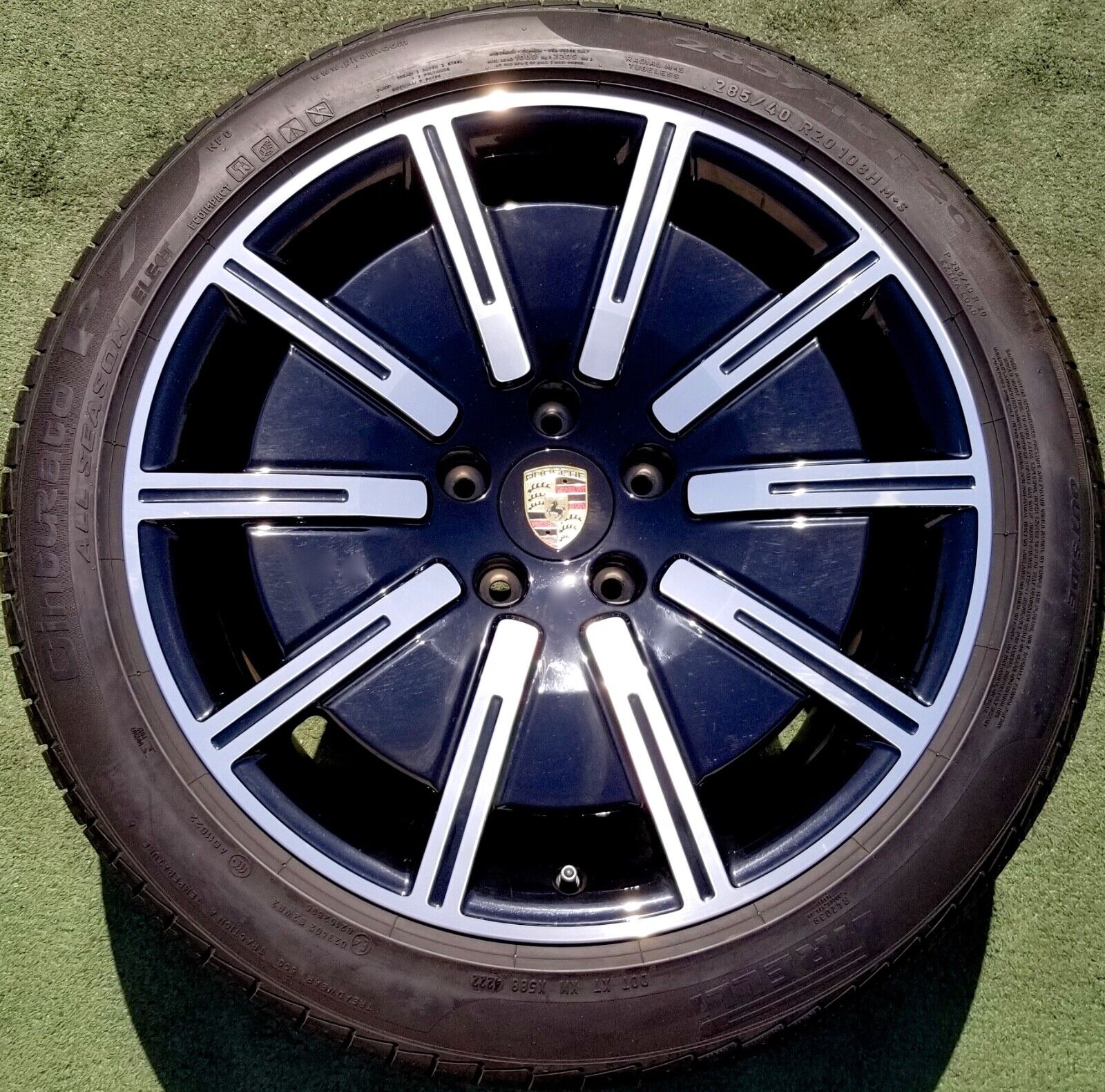 Factory Porsche Taycan Areo Wheels Tires TPMS OEM Pirelli GTS 20 inch Turbo Set