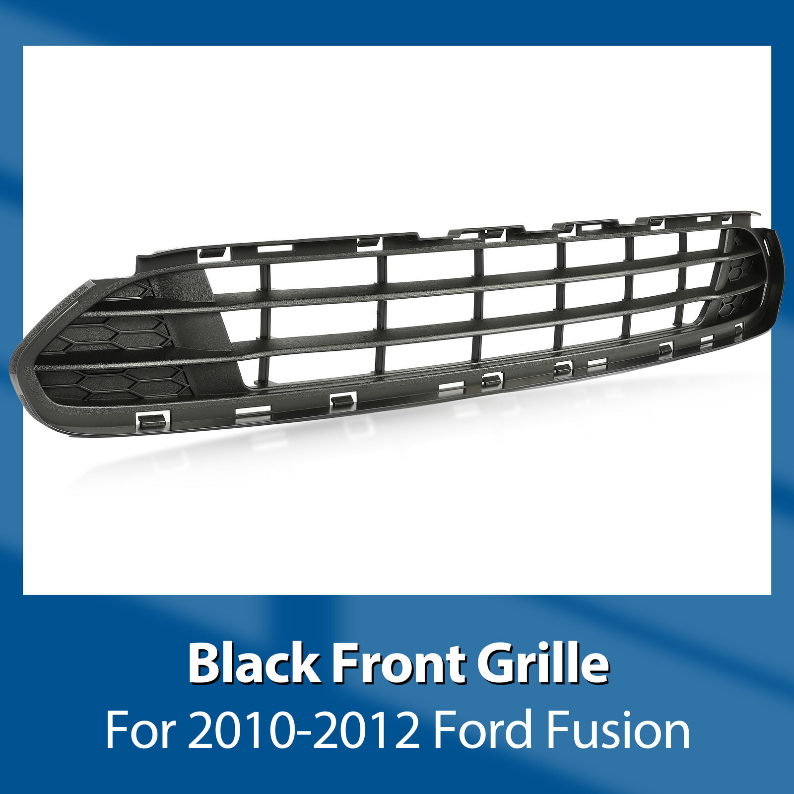 New For 2010 2011 2012 Ford Fusion Center Lower Front Bumper Grille Grill Black