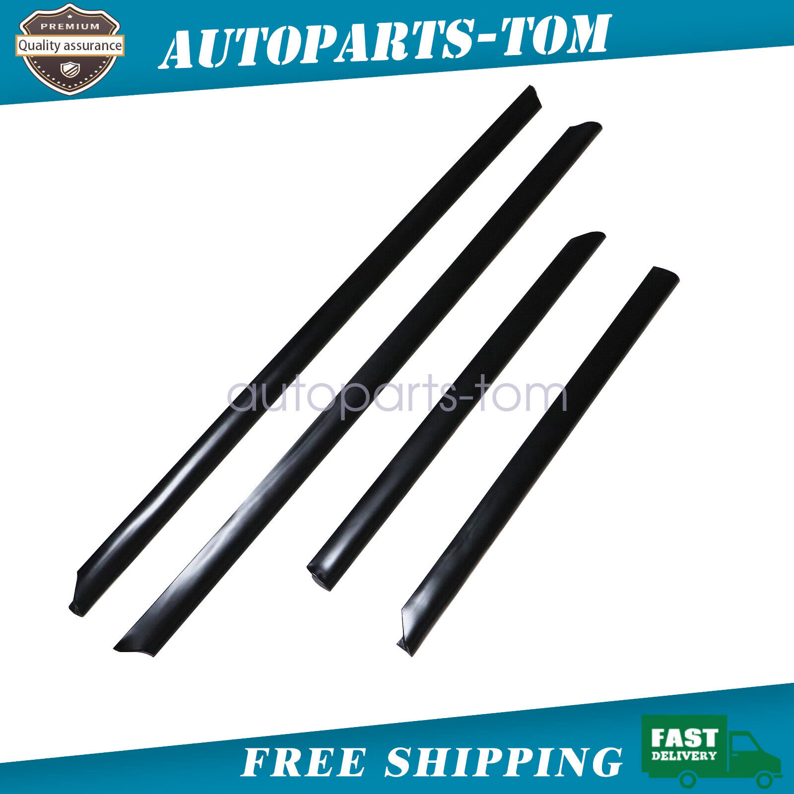 For AUDI A4 1996-2001 Lower Side Door Molding Trim Cover Set of 4