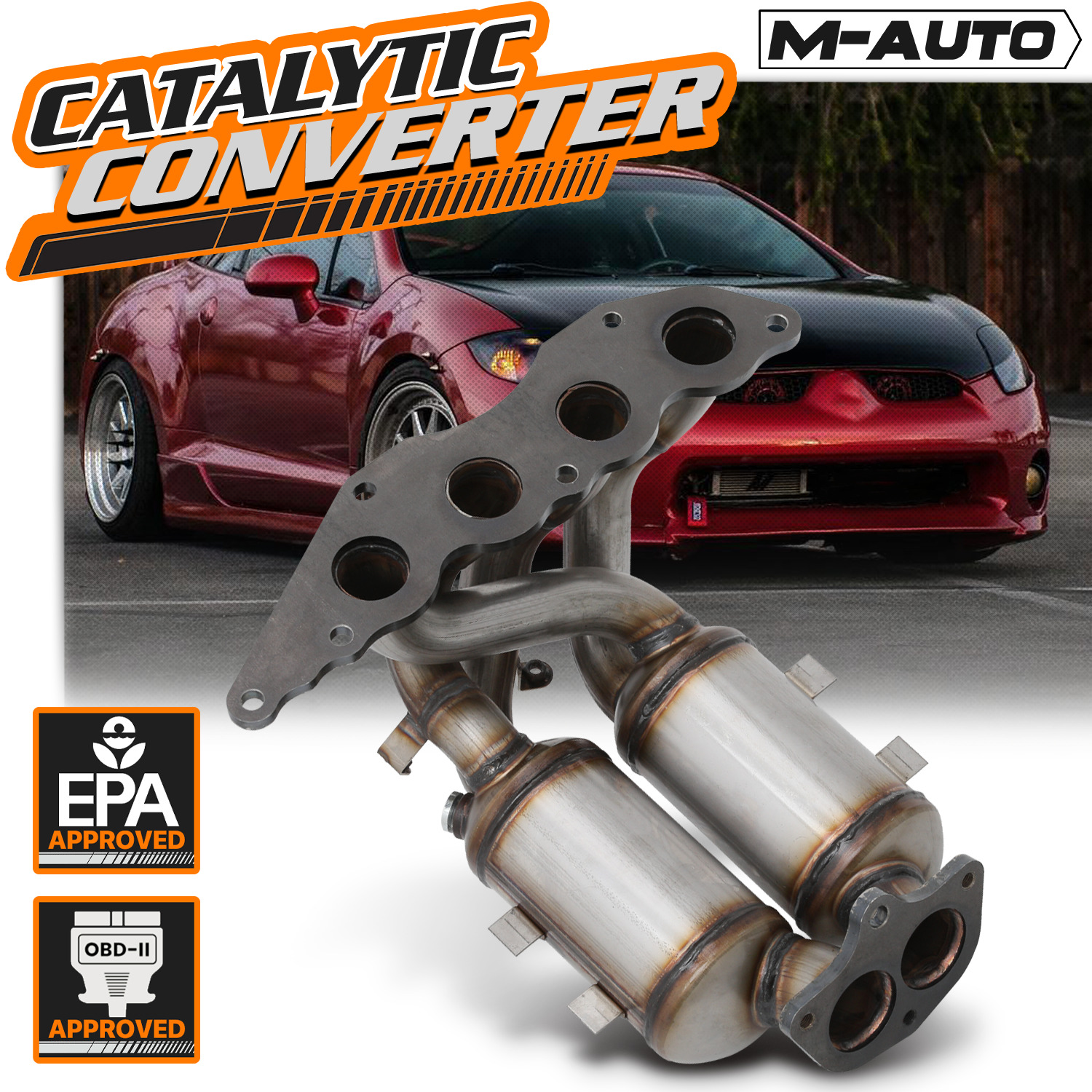 Catalytic Converter Exhaust Header Manifold For 2006-2012 Mitsubishi Eclipse 2.4