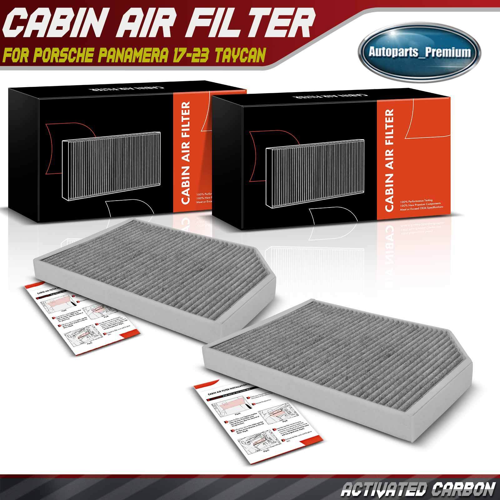 2x New Front Activated Carbon Cabin Air Filter for Porsche Panamera 17-23 Taycan