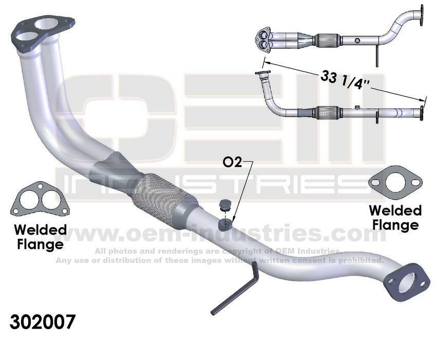 Exhaust Pipe Fits: 1991-1992 Hyundai Scoupe
