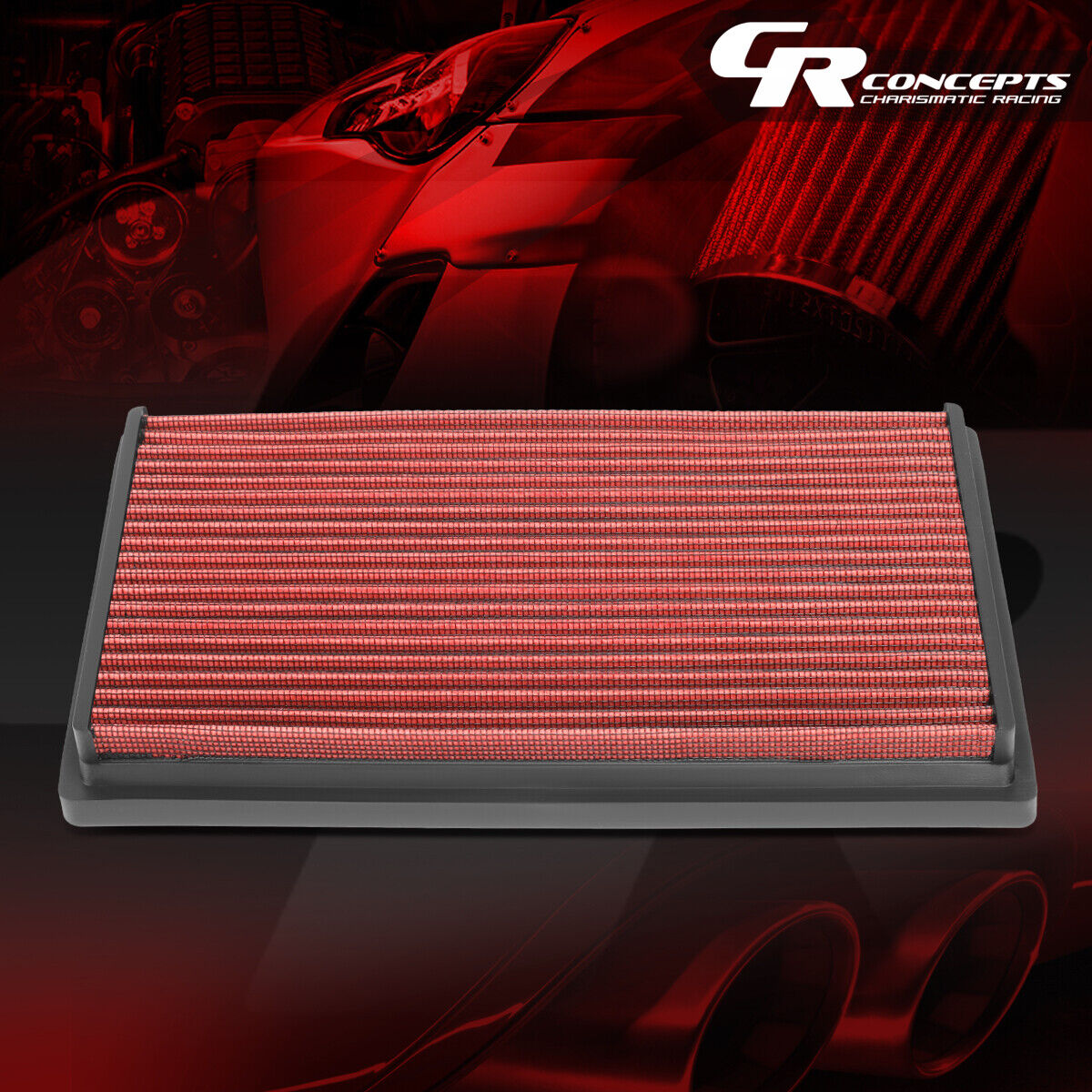 PERFORMANCE RED INTAKE PANEL AIR FILTER FOR 1990-1997 ESCORT MX-5 MIATA PROTEGE