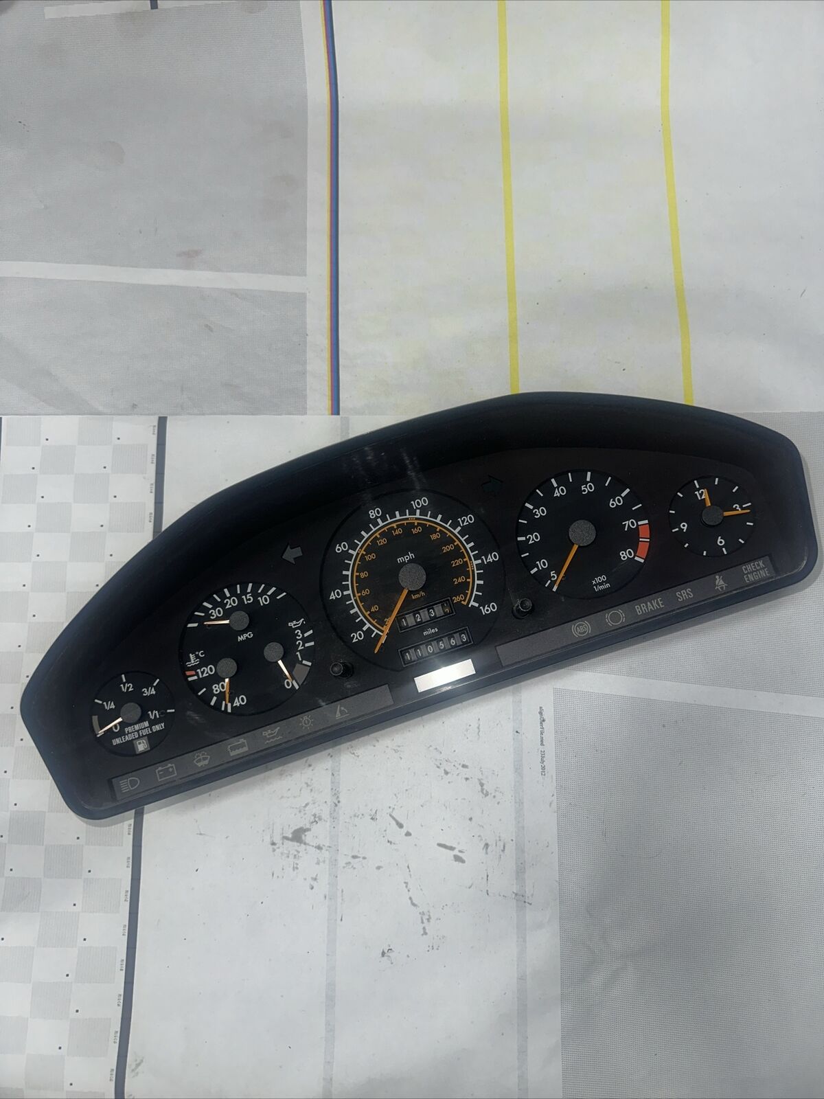 94-02 Mercedes R129 SL320 SL500 SL600 Instrument Cluster Gauge Speedometer 110k