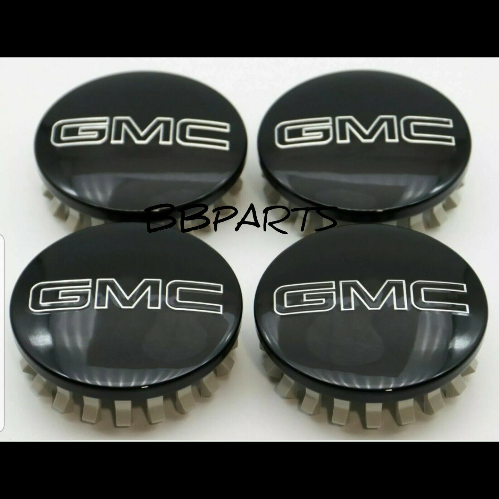 2016-2021 GMC Sierra Yukon  Wheel Caps  BLACK GMC OUTLINE Logo  4pcs