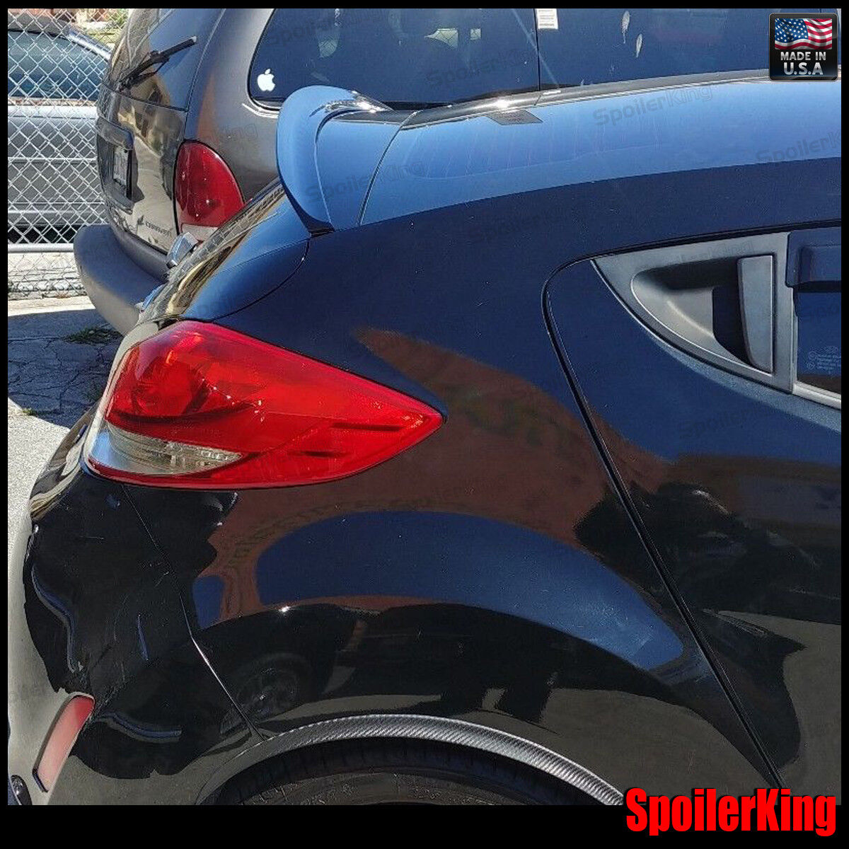 SpoilerKing Add-on Rear Lip Spoiler 284GS (Fits: Hyundai Veloster 2011-2017)