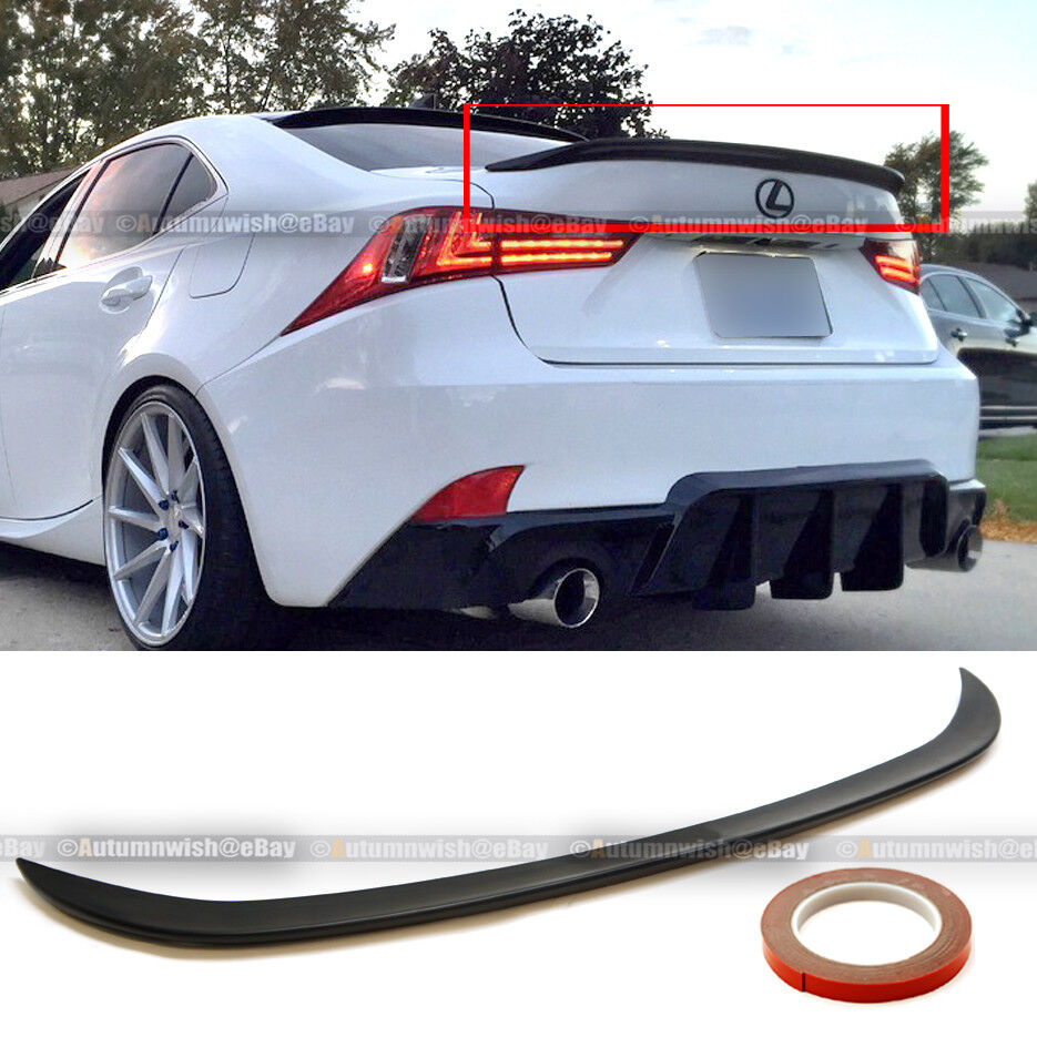 For 14-16 IS250 IS350 JDM Style Poly Urethane Rear Trunk Wing Spoiler Add On