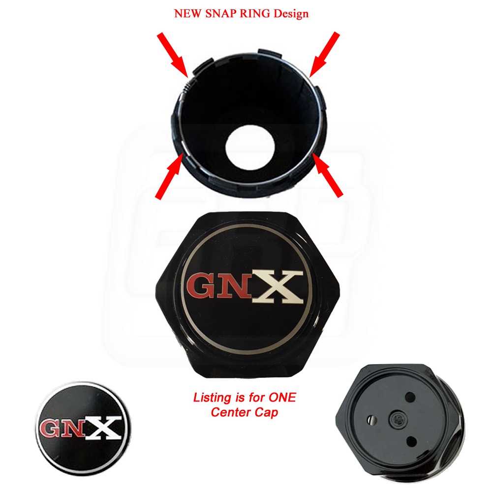 1987 GNX Grand National Wheel Center Cap Redesigned with SNAP RING - EACH